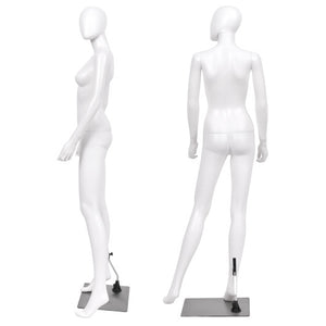 5.8 ft Full Body Female Mannequin Egghead Manikin with Metal Stand