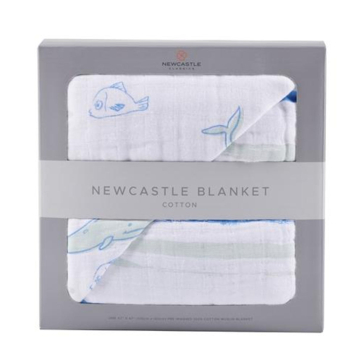 Whale and Ocean Stripe Newcastle Blanket - Aiden's Corner Baby & Toddler Clothes, Toys, Teethers, Feeding and Accesories