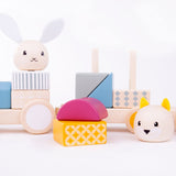 100% FSC Certified Activity Pull Along Train by Bigjigs Toys US