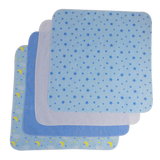 Blue Four Pack Receiving Blanket