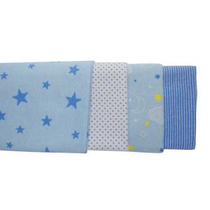 Blue Four Pack Receiving Blanket