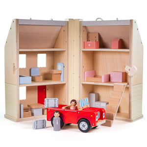 Folding Dolls House Set by Bigjigs Toys US