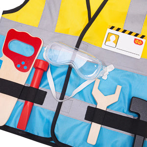 Builder Dress Up (Without Helmet) by Bigjigs Toys US