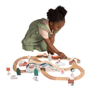 Alpine Express Wooden Toy Train Set by Manhattan Toy