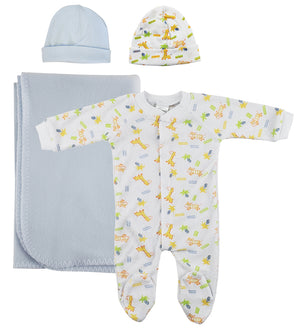 Boy Newborn Baby 4 Pc Layette Sets