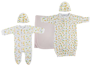 Girls Newborn Baby 5 Pc Layette Sets