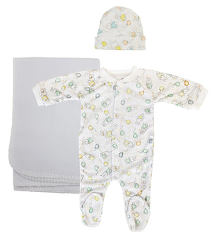 Girls Newborn Baby 3 Pc Layette Sets