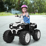12V Kids 4-Wheeler ATV Quad Ride On Car -White