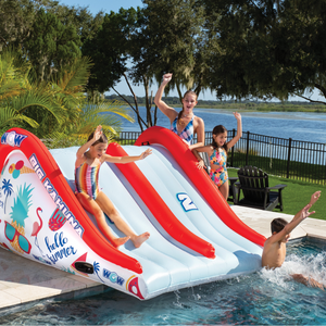 WOW Sports Big Kahuna Two-Lane Slide for In-Ground Pools (22-WSL-3893-WOW) by Jupiter Gear