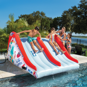 WOW Sports Big Kahuna Two-Lane Slide for In-Ground Pools (22-WSL-3893-WOW) by Jupiter Gear