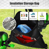 Folding 3 Wheels Golf Push Cart with Bag Scoreboard Adjustable Handle-Green