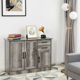 Buffet Storage Cabinet  Kitchen Sideboard with 2 Drawers-Gray