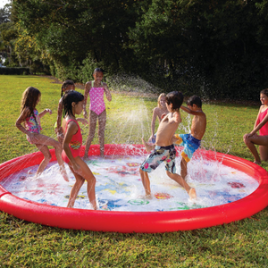 WOW Sports DC Comics Justice League 12ft Splash Pad and Wading Pool (22-WSM-4155-WOW) by Jupiter Gear
