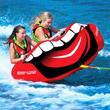 WOW Sports Hot Lips 2 Person Towable Water Tube For Pool and Lake (15-1100) by Jupiter Gear