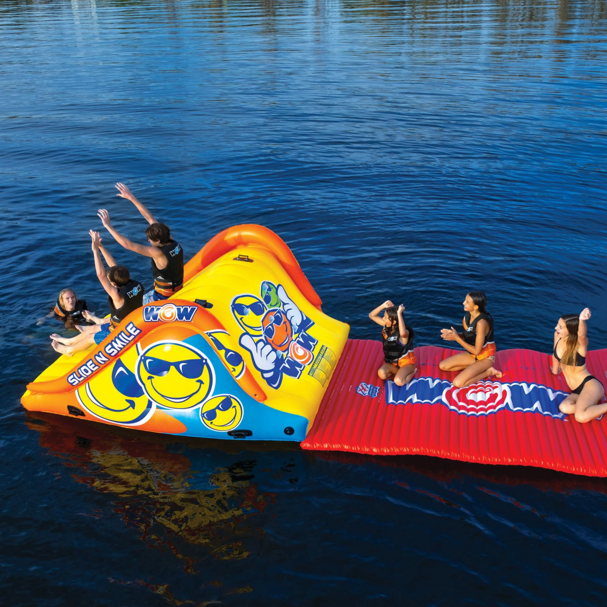 WOW Sports Slide and Water Walkway Slide N Smile Combo (22-WIL-4240-X-WOW) by Jupiter Gear