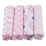 Pop of Pink Swaddle Blankets 4 Pack - Aiden's Corner Baby & Toddler Clothes, Toys, Teethers, Feeding and Accesories