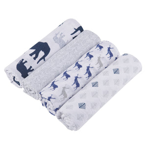 In the Wild Swaddle Blanket Four Pack - Aiden's Corner Baby & Toddler Clothes, Toys, Teethers, Feeding and Accesories