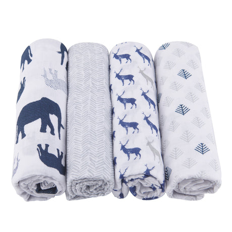 In the Wild Swaddle Blanket Four Pack - Aiden's Corner Baby & Toddler Clothes, Toys, Teethers, Feeding and Accesories
