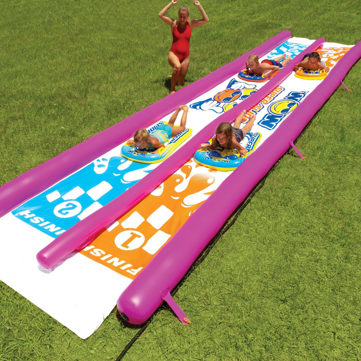 WOW Sports Giant Backyard Double Lane Lawn Slide (21-2140-WOW) by Jupiter Gear