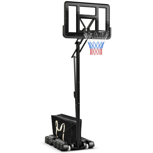 Portable Basketball Hoop with 8 to 10 Feet 5-Level Height Adjustable