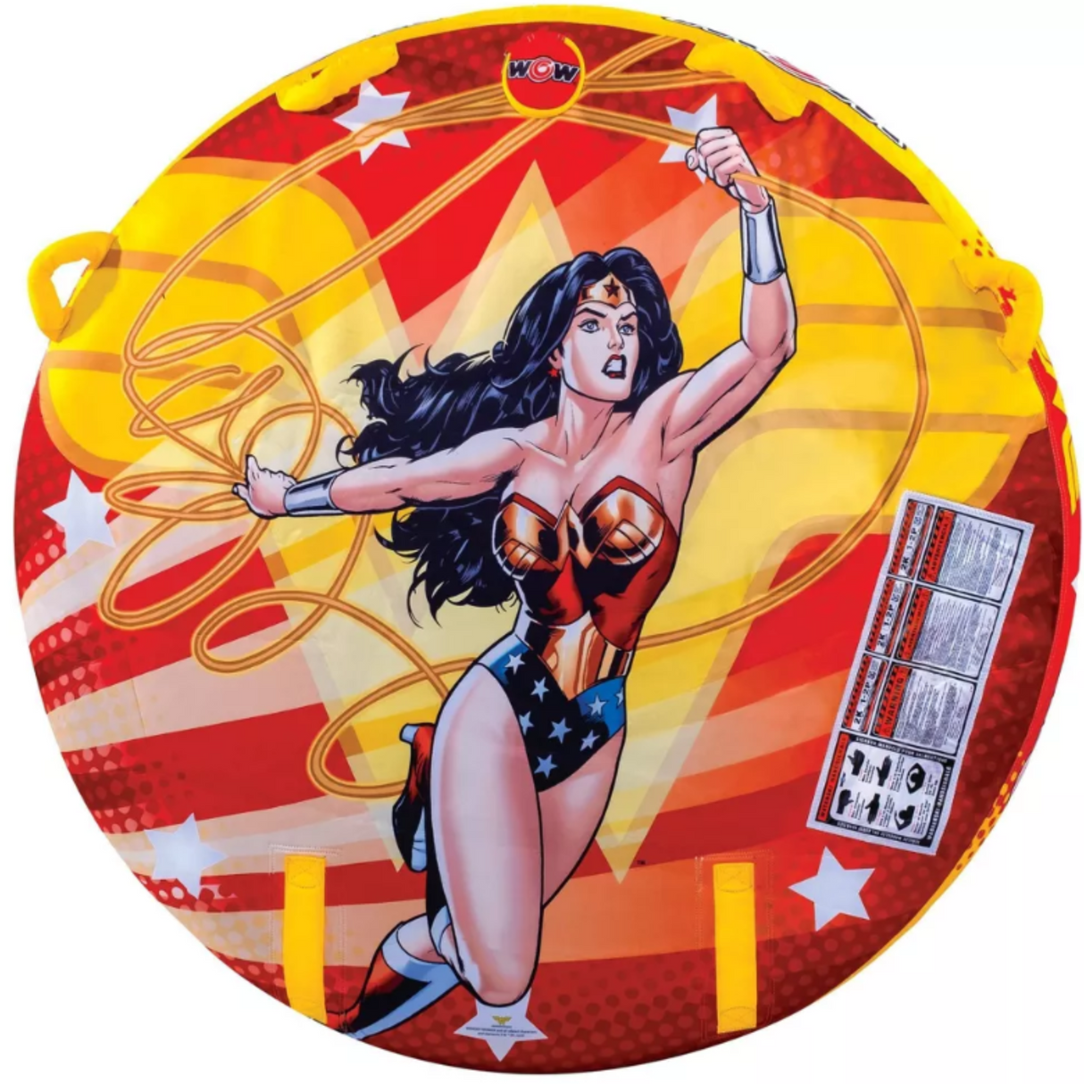 WOW Sports DC Comics Wonder Woman 2-Person Soft Top Deck Tube Towable by Jupiter Gear