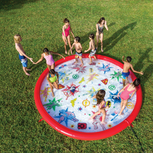 WOW Sports DC Comics Justice League 12ft Splash Pad and Wading Pool (22-WSM-4155-WOW) by Jupiter Gear