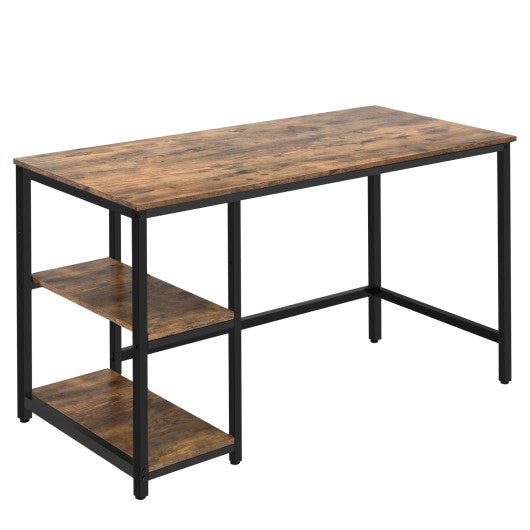 47"/55" Computer Desk Office Study Table Workstation Home with Adjustable Shelf Rustic Brown-M