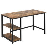 47"/55" Computer Desk Office Study Table Workstation Home with Adjustable Shelf Rustic Brown-M