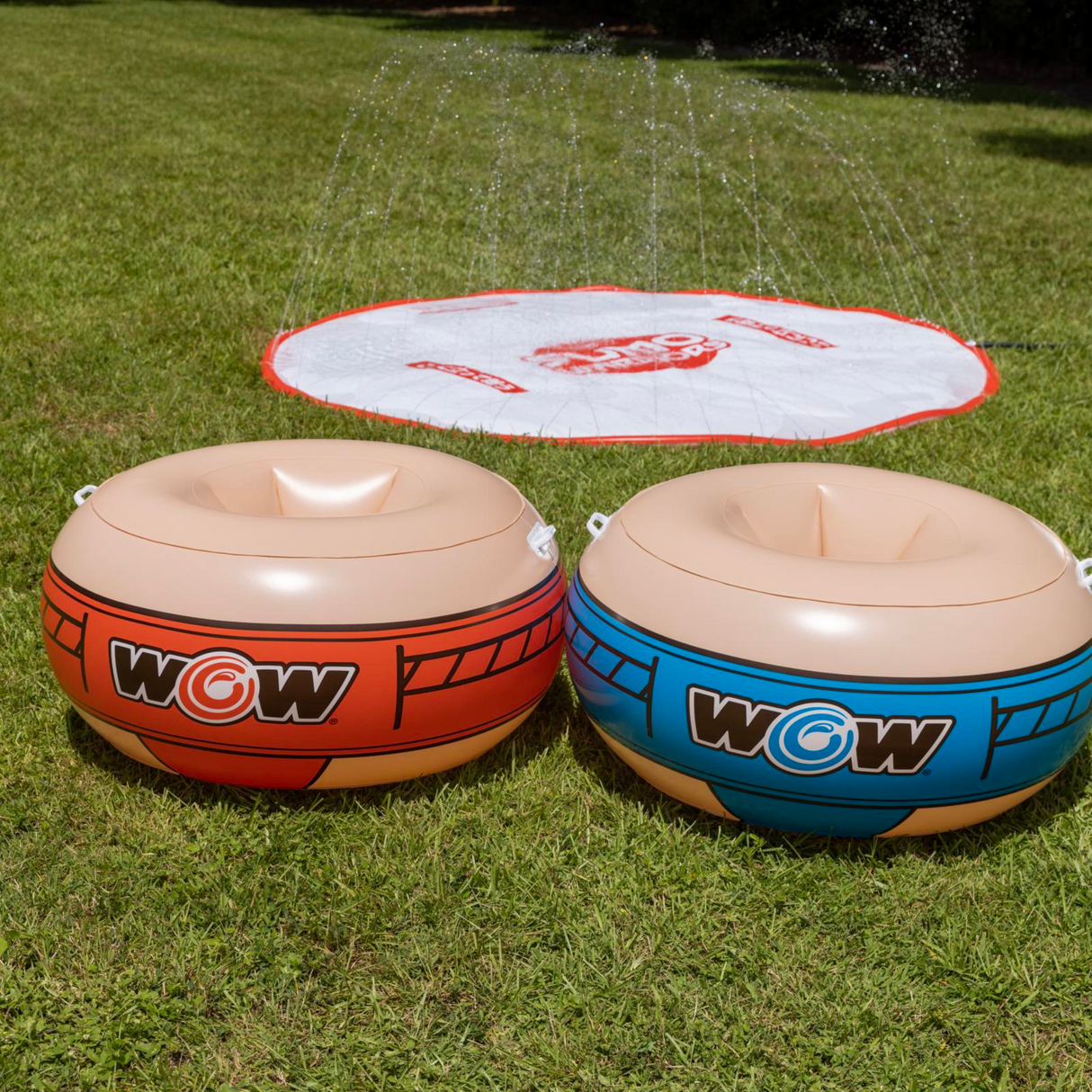 WOW Sports 10ft Sumo Wrestling Spray Pad with 2 Sumo Belly-Bumpers (23-WSM-4805-WOW) by Jupiter Gear