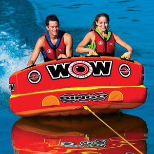 WOW Sports Bingo 2 Person Towable Water Tube For Pool and Lake (14-1060) by Jupiter Gear