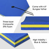 9' x 6' 3 Layer Floating Water Pad Foam Mat -Blue