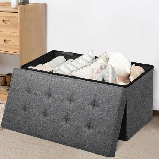 31.5 Inch Fabric Foldable Storage with Removable Storage Bin-Dark Gray