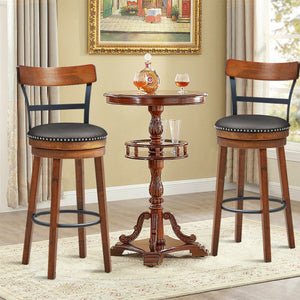 Set of 2 30.5 Inch Swivel Pub Height Bar Stool