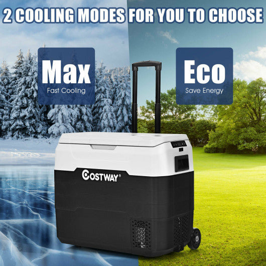 42 QT Portable Dual-Zone Car Refrigerator-White