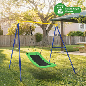 700lb Giant 60 Inch Skycurve Platform Tree Swing for Kids and Adults-Green