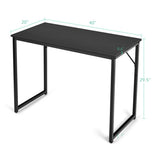 L Shaped Computer Desk and Writing Workstation for Home and Office-Black