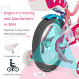 Kids Bicycle with Training Wheels and Basket for Boys and Girls Age 3-9 Years-14"
