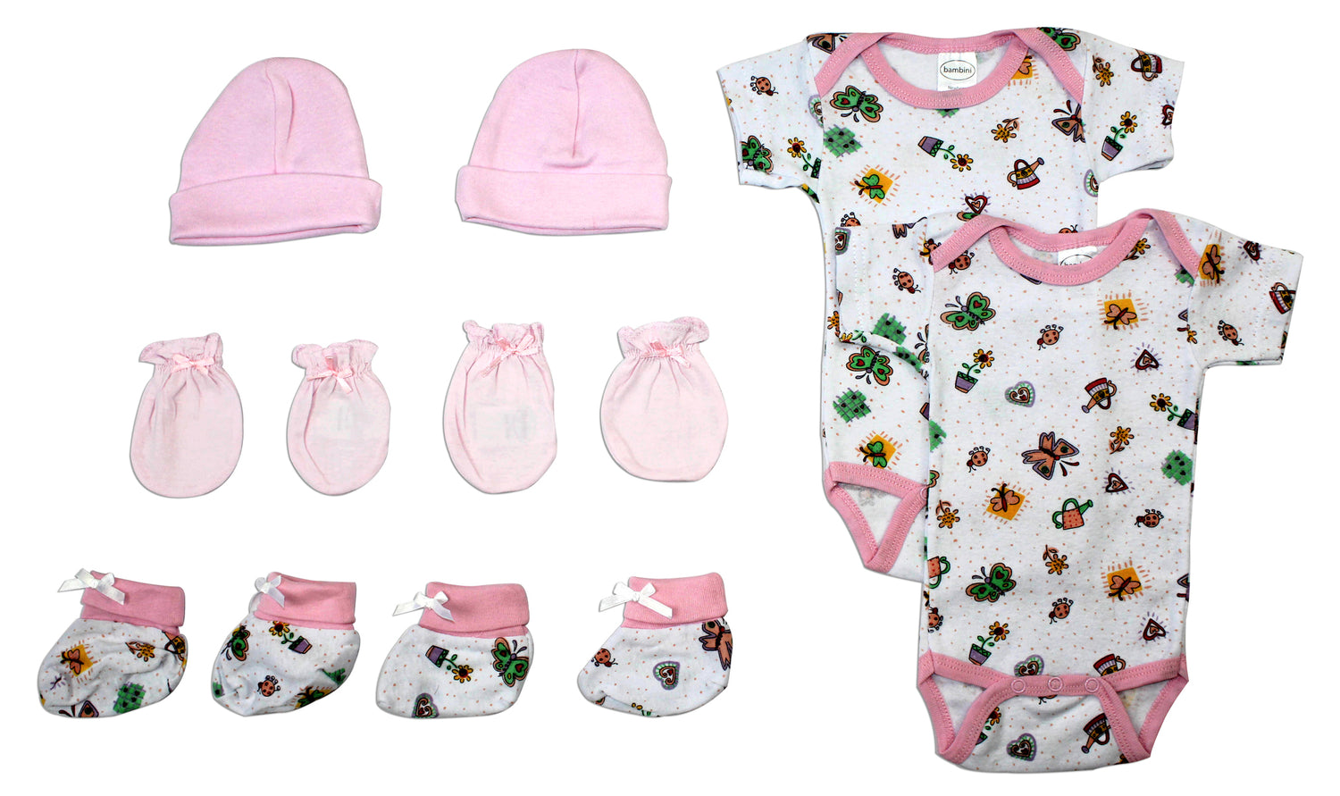 Newborn Baby Girls 8 Pc Layette Baby Shower Gift Set