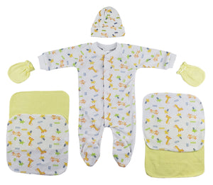 Sleep-n-Play, Cap, Mittens and Washcloths - 7 pc Set