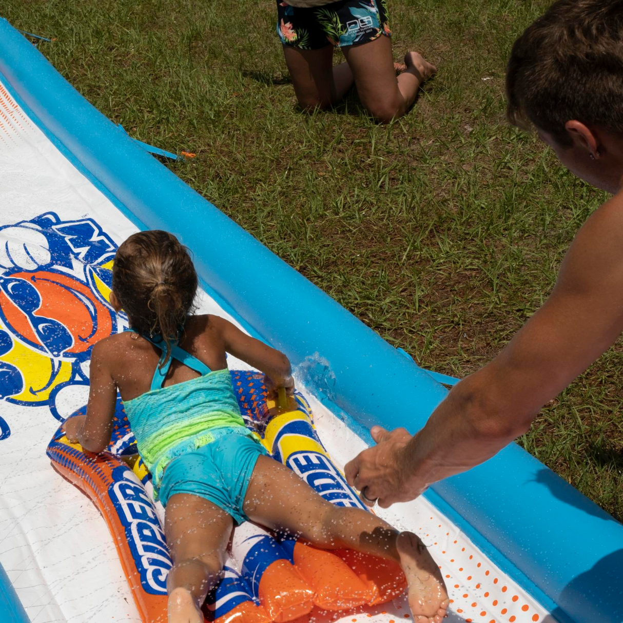 WOW Sports Single Lane Backyard Lawn Slide with Attached Pool (21-2160-WOW) by Jupiter Gear
