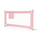 57 Inch Toddlers Vertical Lifting Baby Bed Rail Guard with Lock-Pink