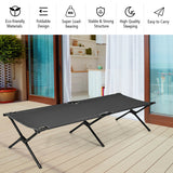 Adults Kids Folding Camping Cot-Gray