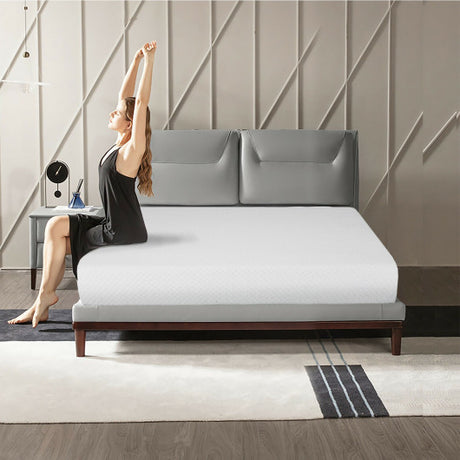 10 Inch Air Foam Pressure Relief Bed Mattress with Jacquard Soft Cover-Twin Size