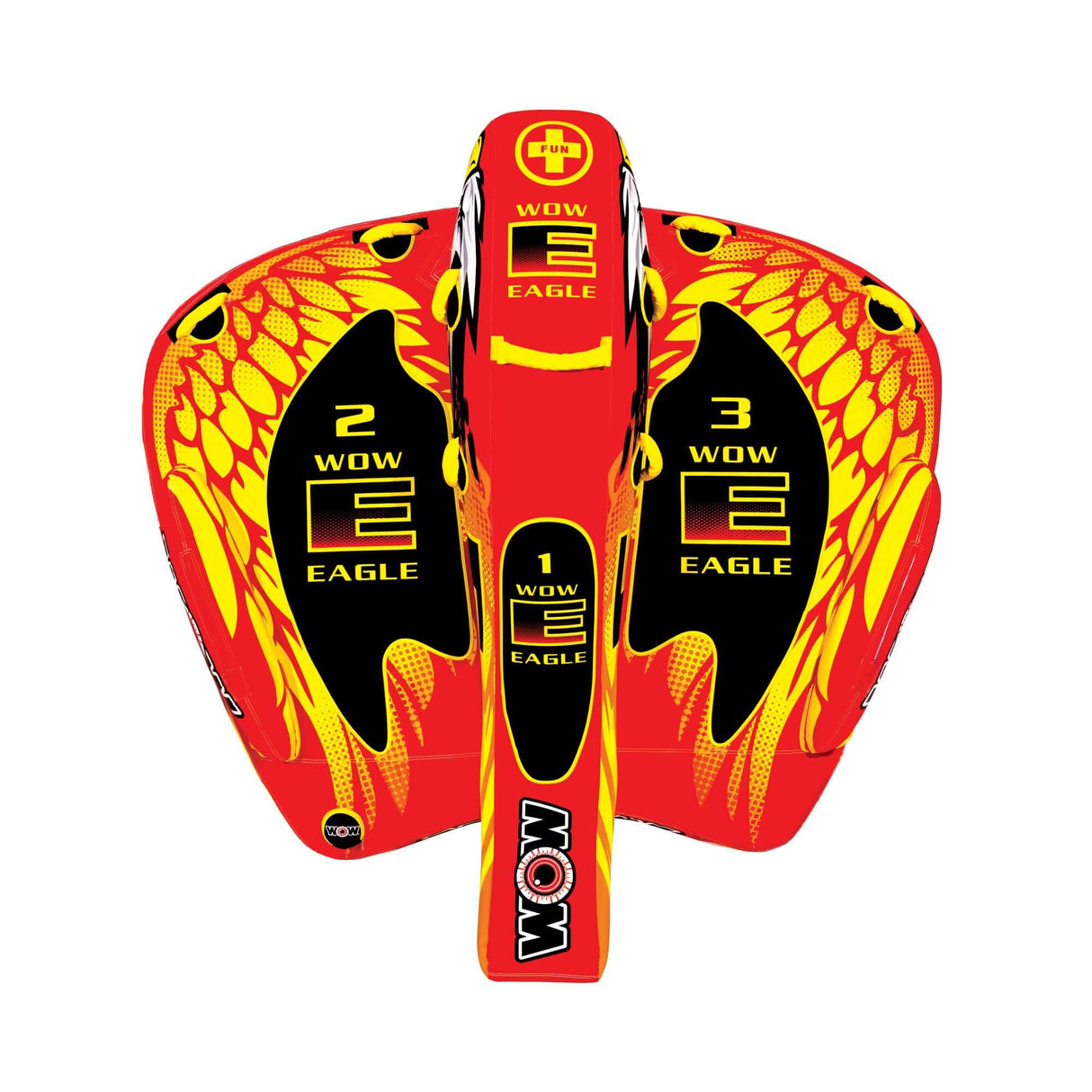 WOW Sports Wow Eagle 1-3 Person Hybrid Towable Water Tube For Pool and Lake by Jupiter Gear