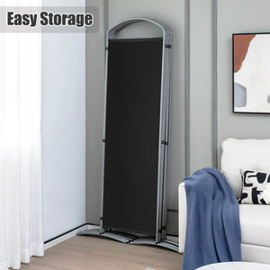 6.2Ft Folding 6-Panel Room Divider for Home Office Living Room-Black