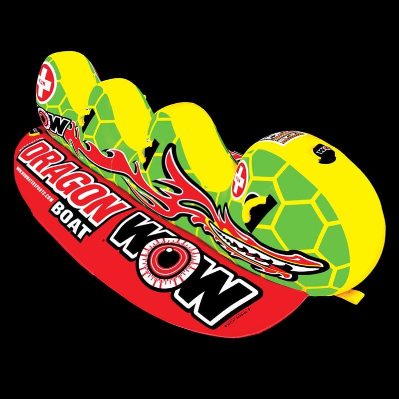 WOW Sports Dragon Boat 3 Person Towable Water Tube For Pool and Lake (13-1060) by Jupiter Gear