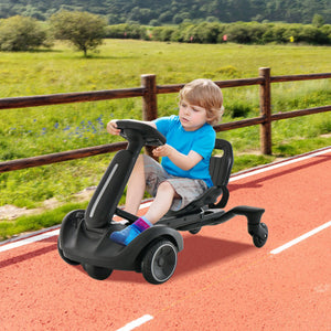 6V Kids Ride on Drift Car with 360 ° Spin and 2 Adjustable Heights-Black