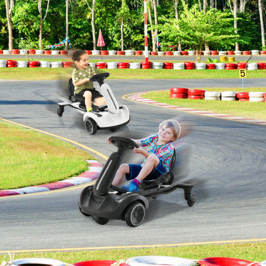 6V Kids Ride on Drift Car with 360 ° Spin and 2 Adjustable Heights-Black