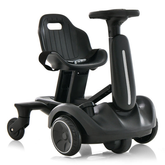 6V Kids Ride on Drift Car with 360 ° Spin and 2 Adjustable Heights-Black