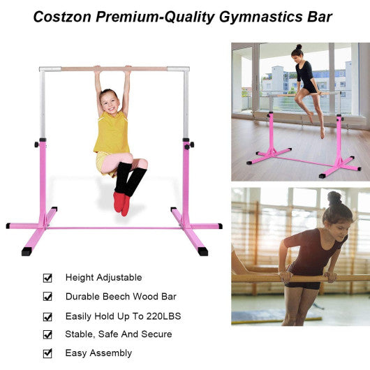 Adjustable Gymnastics Horizontal Bar for Kids
